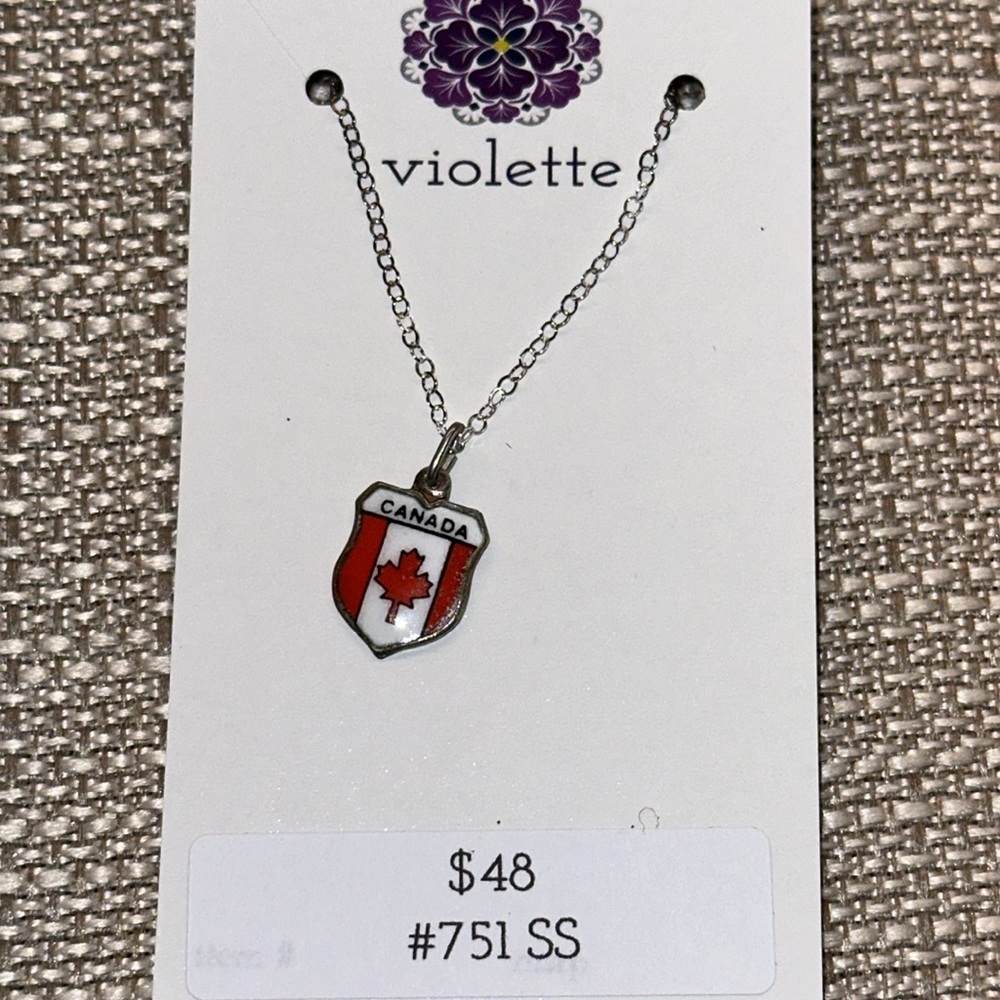 Handmade by Violette Grace Euro Travel Charm Necklace Canada #751
